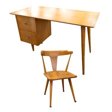 Mid Century Modern Paul Mccobb Planner Desk and Chair 