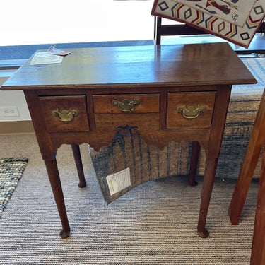 Side Table<br />Three drawers<br />Dark Wood<br />W 30.75 x L 17 x H 27.25