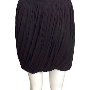 ALAIA- NWT Black Shirred Jersey Skirt, Size 10