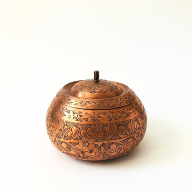 Etched Copper Container 
