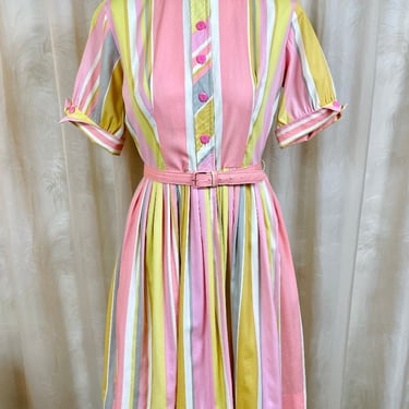 1950's Striped Day Dress