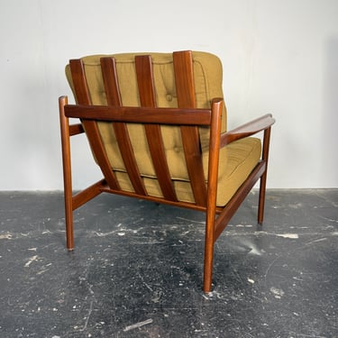 Mid Century Modern Walnut Lounge Chair by Ib Kofod Larsen