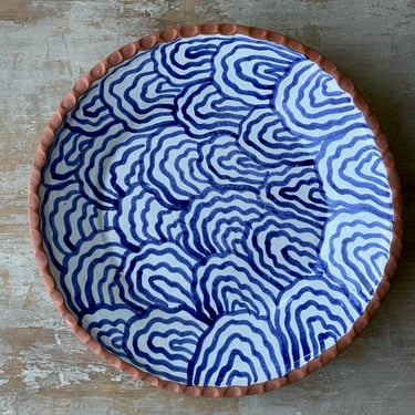Talavera Marea Platter &#8211; Mexican Blue