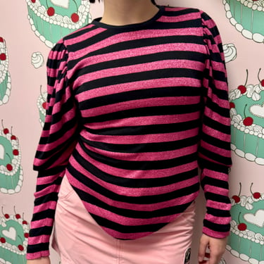 Creative Force Pink and black striped top