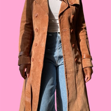 Suede Trench Coat