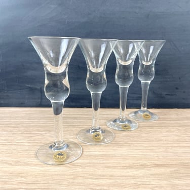 Kastrup Holmegaard cordial stems - set of 4 - new with stickers 