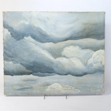 E. Dugan, 1947 Cloud Painting on Canvas