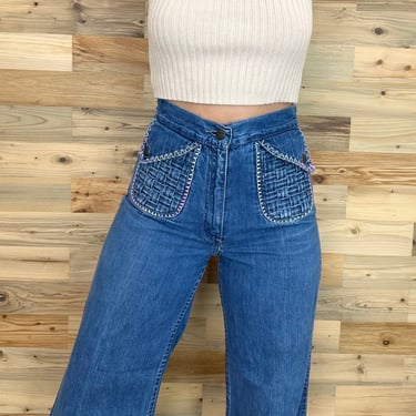 60's Vintage Foxmoor Bell Bottom Jeans / Size 26 