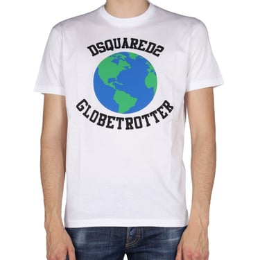 Dsquared Men "Globetrotter" T-Shirt With Print