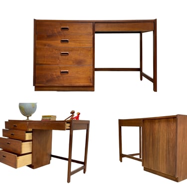 Mid Century MODERN WALNUT DESK by Founders Furniture Co., c. 1960's 