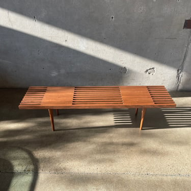 Mid Century Modern Style Slat Bench