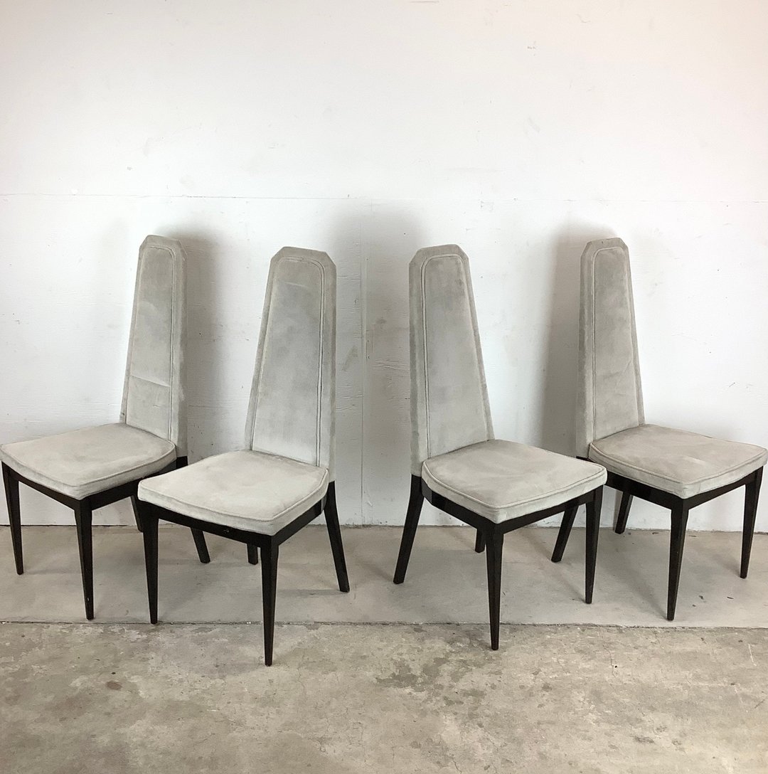 MidCentury High Back Dining Chairs four Second Hand Stories