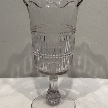 Antique 1870s EAPG Celery Vase “Cobb” Richards & Hartney Pittsburgh Pa, early American glass, classy Christmas, gifts for mom 