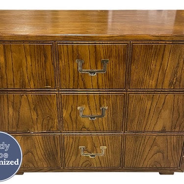 33" Unfinished 3 Drawer Artefacts  Vintage Dresser #08455