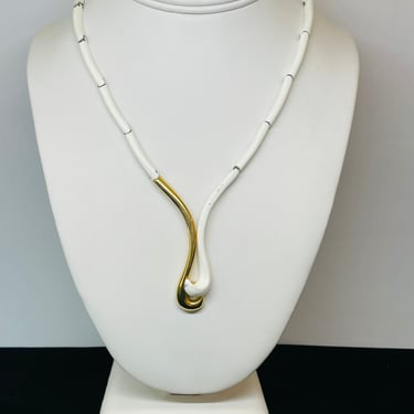 Gold and White Necklace
