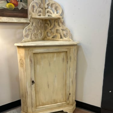 Corner Cabinet with  Scrolled Detailing Made in Italy