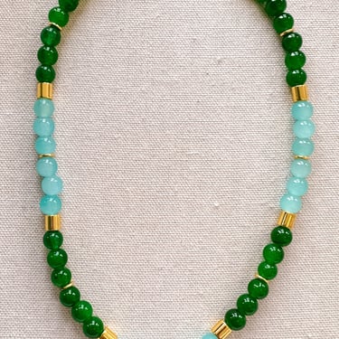 Blue & Jade Spring/Summer Beaded Necklace