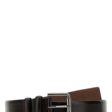 Max Mara Women Dark Brown Leather Belt