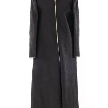 Mary McFadden Black Quilted Maxi Jacket