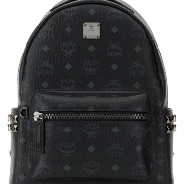 Mcm Women Printed Canvas Small Stark Backpack