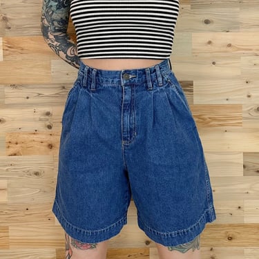 90's LizWear Long Loose Jean Shorts / Size 27 