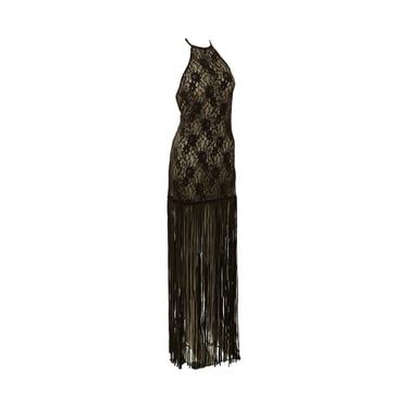 Dolce &amp; Gabbana Black Lace Fringe Dress