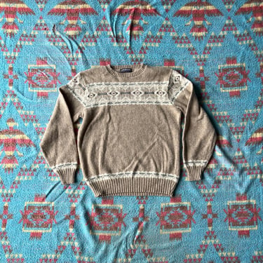 Vintage 80s Wool Puritan Fair Isle Crewneck Sweater 