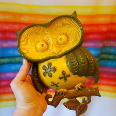 Vintage 70s wood owl trio in a tree | Forest Fathers - Portland