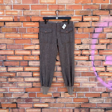 vintage 60s brown tweed levis jogger pants / 34 m medium 