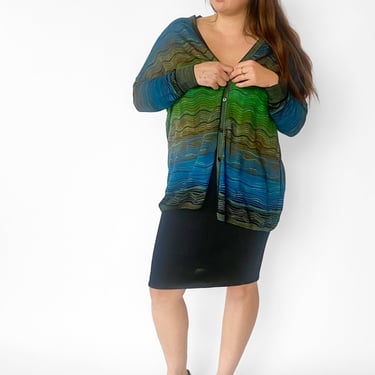 Y2K Missoni Green and Blue Cardigan sz. 5XL