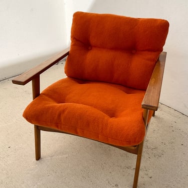 Orange Danish Modern Arm Chair