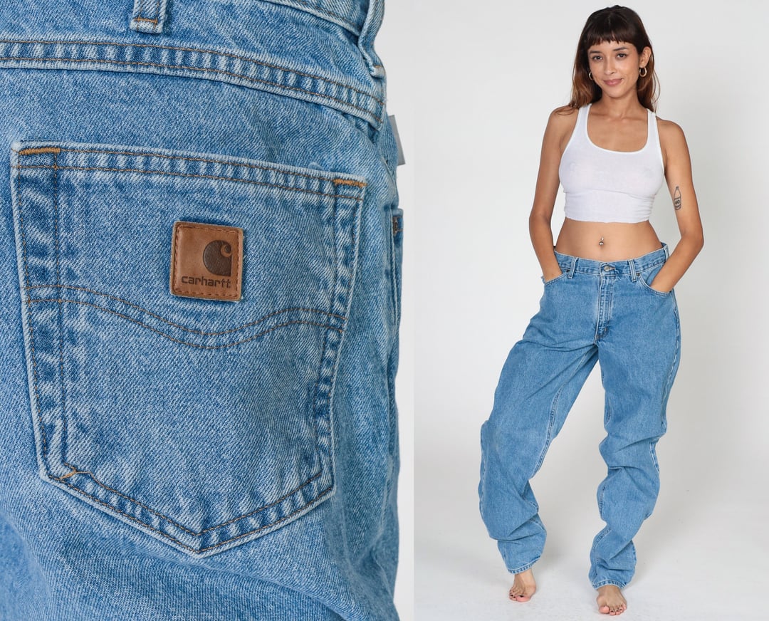 Carhartt Jeans 36 Y2k High Waisted Baggy Boyfriend Jeans Denim Shop Exile Tucson AZ