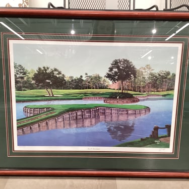 No. 17 “The Island” Golf Lithograph