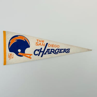 Vintage San Diego Chargers NFL Pennant - As Is Condition 