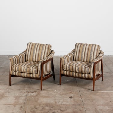 Pair of Folke Ohlsson Lounge Chairs for Dux 
