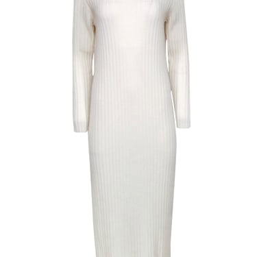 Lisa Yang - Ivory Ribbed Knit Long Sleeve Dress Sz 2