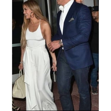 Milly Trapunto Trousers White Belted Pants Gaucho Wide Leg JLO Jennifer Lopez 2 