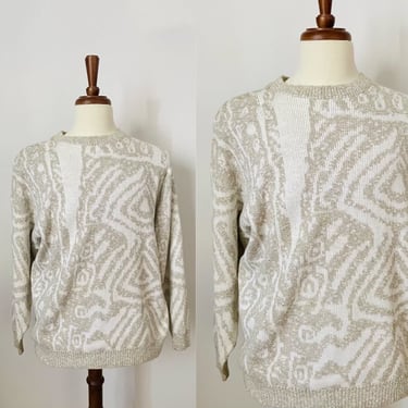 Vintage Herald House Sweater / Geometric / Unisex / Pull Over / 1980s / FREE SHIPPING 