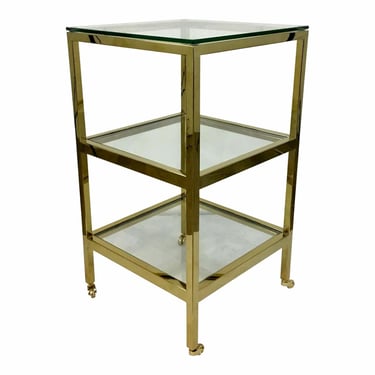 Regina Andrew Modern Brass Finished Three-Tier Alister Side Table