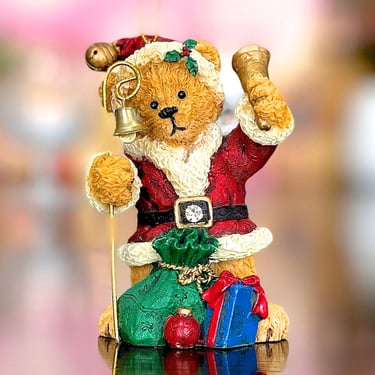 VINTAGE: Bear Ornament - Christmas Soldier Bear - Teddy Bear - Ornament - Christmas Ornament - Holiday - Xmas 