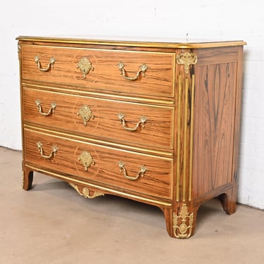 Baker Furniture French Regency Louis XVI Rosewood Chest of Drawers With Mounted Bronze Ormolu