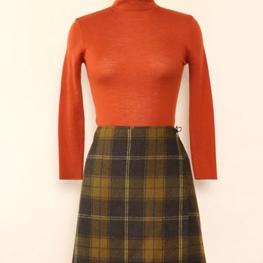 Mossy Flannel Wrap Skirt M/L