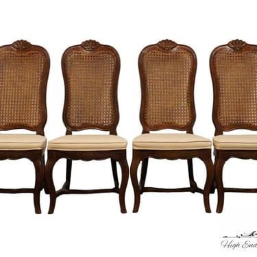 Set of 4 HIGH END Country French Provincial Cane Back Dining Side Chairs 