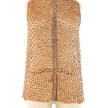 Wood Beaded Vest