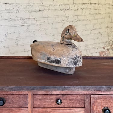 Vintage Burt Shepard Hand Carved Wood Pintail Duck Decoy 