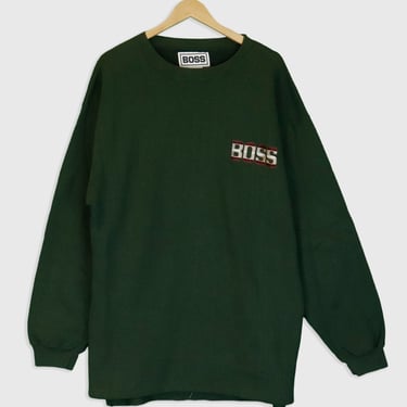 Vintage Embroidered Boss Back And Front Embroidered Sweatshirt