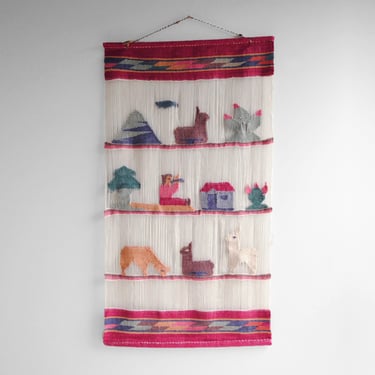 Vintage Woven Wall Hanging from Peru 