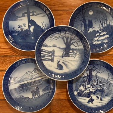 Royal Copenhagen Plate Collection Christmas Blue and White 