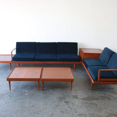 Six Piece Mid Century Danish Modern Sectional sofa by Hans Olsen For Bramin 