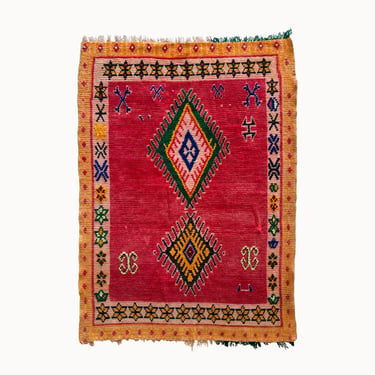 Vintage Moroccan Rug | 4’4” x 5’11”
